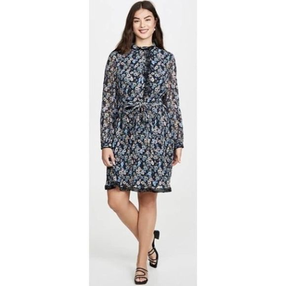 Tory Burch Dresses & Skirts - Tory Burch Deneuve Dress in Navy Blossom Ditsy Sz. 2
